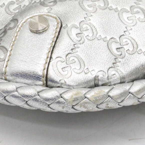 Gucci Small Signature Britt Tassel Shoulder Bag - Silver - Picture 9 of 15